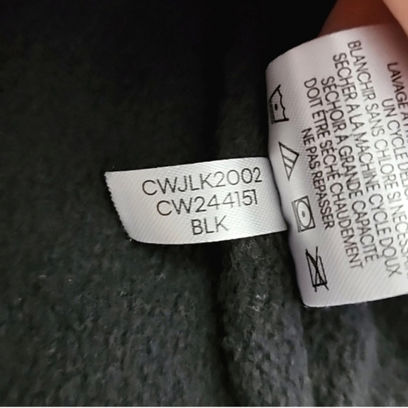 Calvin Klein Women's 3/4 Length Black Nylon Hooded Jacket Fleeced Lined Size M - Picture 12 of 15